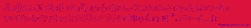 CartoonBlocks Font – Purple Fonts on Red Background