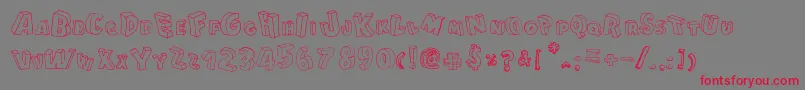 CartoonBlocks Font – Red Fonts on Gray Background
