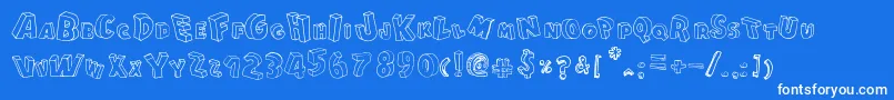 CartoonBlocks Font – White Fonts on Blue Background