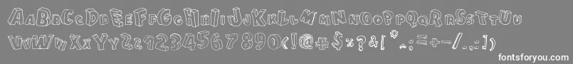 CartoonBlocks Font – White Fonts on Gray Background