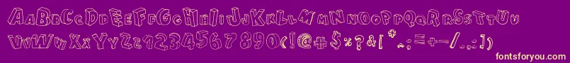 CartoonBlocks Font – Yellow Fonts on Purple Background