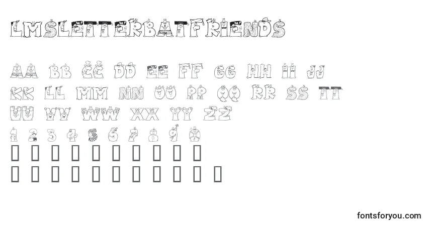 A fonte LmsLetterbatFriends – alfabeto, números, caracteres especiais