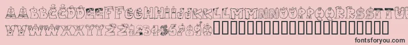 LmsLetterbatFriends Font – Black Fonts on Pink Background