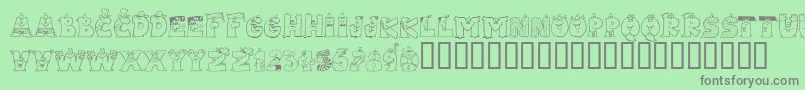 LmsLetterbatFriends Font – Gray Fonts on Green Background