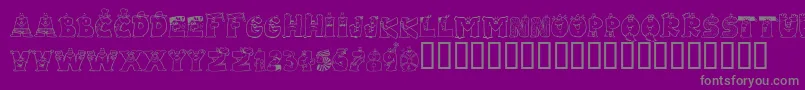 fuente LmsLetterbatFriends – Fuentes Grises Sobre Fondo Morado