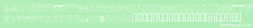 LmsLetterbatFriends Font – White Fonts on Green Background