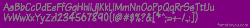 Vtcsundaykomixtall Font – Gray Fonts on Purple Background