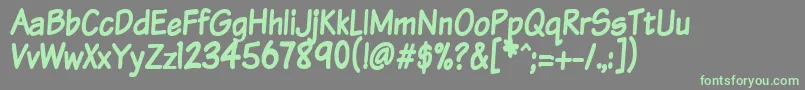Vtcsundaykomixtall Font – Green Fonts on Gray Background