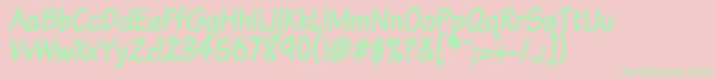 Vtcsundaykomixtall Font – Green Fonts on Pink Background