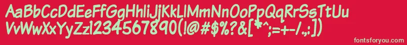 Vtcsundaykomixtall Font – Green Fonts on Red Background