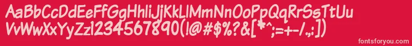 Vtcsundaykomixtall Font – Pink Fonts on Red Background