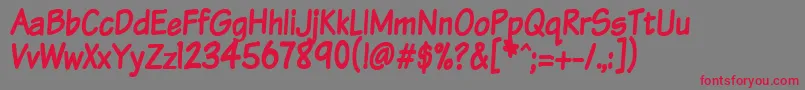 Vtcsundaykomixtall Font – Red Fonts on Gray Background