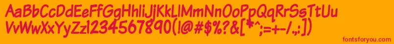 Vtcsundaykomixtall Font – Red Fonts on Orange Background