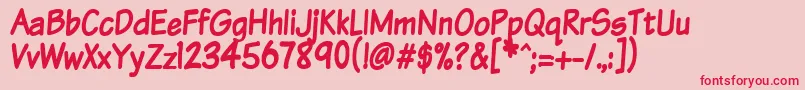 Vtcsundaykomixtall Font – Red Fonts on Pink Background