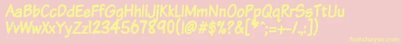 Vtcsundaykomixtall Font – Yellow Fonts on Pink Background