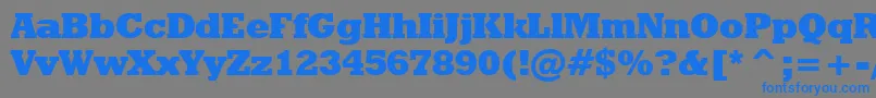 Шрифт GeometricSlabserif712ExtraBoldBt – синие шрифты на сером фоне