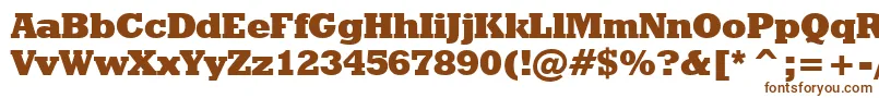 Шрифт GeometricSlabserif712ExtraBoldBt – коричневые шрифты на белом фоне