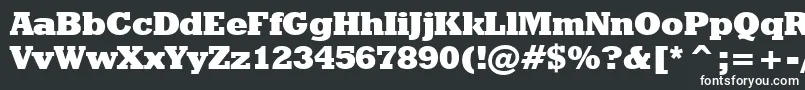 GeometricSlabserif712ExtraBoldBt-fontti – valkoiset fontit