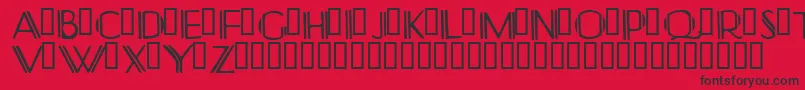 Czcionka Yonkeris – czarne czcionki na czerwonym tle