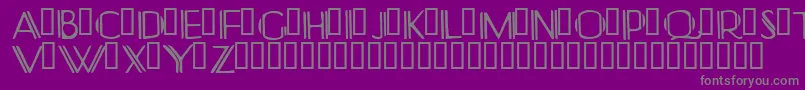 フォントYonkeris – 紫の背景に灰色の文字