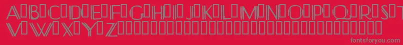 Yonkeris-Schriftart – Graue Schriften auf rotem Hintergrund