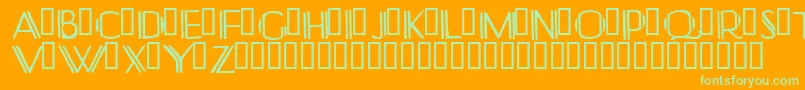 Yonkeris Font – Green Fonts on Orange Background