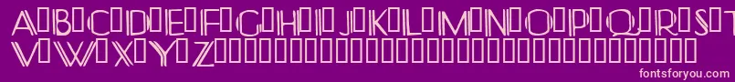 Fonte Yonkeris – fontes rosa em um fundo violeta