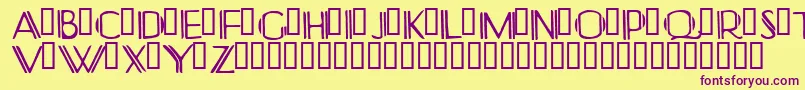 Yonkeris Font – Purple Fonts on Yellow Background
