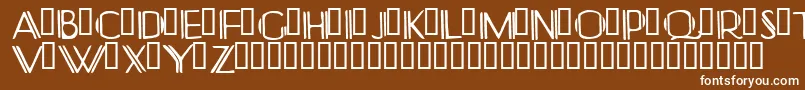 Yonkeris Font – White Fonts on Brown Background