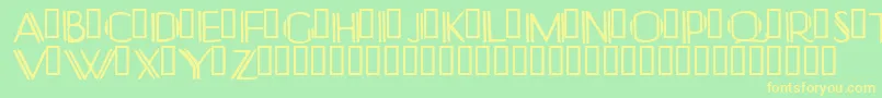 Yonkeris Font – Yellow Fonts on Green Background