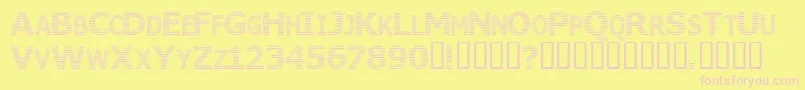 Whereist Font – Pink Fonts on Yellow Background