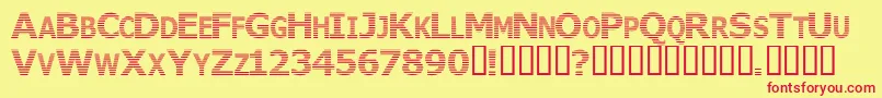 Whereist Font – Red Fonts on Yellow Background