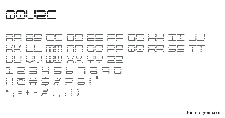 A fonte Qqv2c – alfabeto, números, caracteres especiais