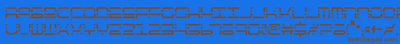 Qqv2c Font – Brown Fonts on Blue Background