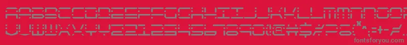 Fonte Qqv2c – fontes cinzas em um fundo vermelho