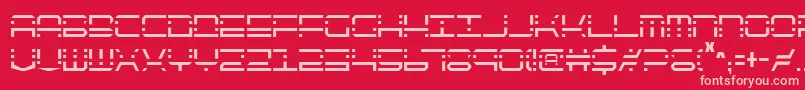 フォントQqv2c – 赤い背景にピンクのフォント