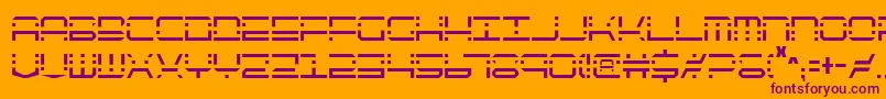 Qqv2c Font – Purple Fonts on Orange Background