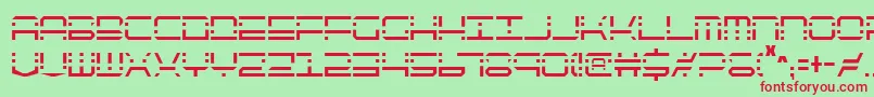 Шрифт Qqv2c – красные шрифты на зелёном фоне