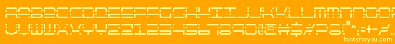 フォントQqv2c – オレンジの背景に黄色の文字