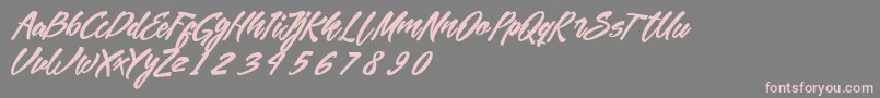MekarScript Font – Pink Fonts on Gray Background