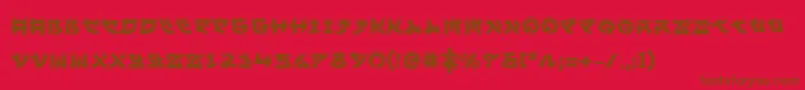 YamaMotoAcademy Font – Brown Fonts on Red Background