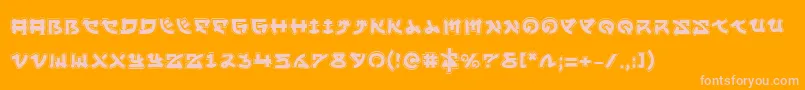 YamaMotoAcademy Font – Pink Fonts on Orange Background