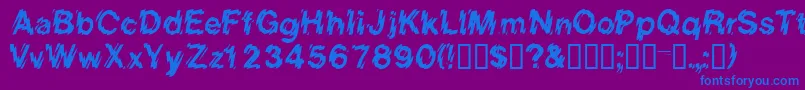 Eightcountssk Font – Blue Fonts on Purple Background