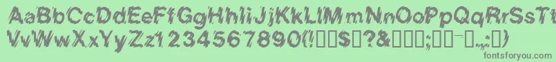 Eightcountssk Font – Gray Fonts on Green Background