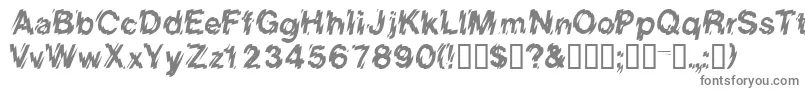 フォントEightcountssk – 白い背景に灰色の文字