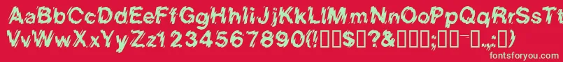 Eightcountssk Font – Green Fonts on Red Background