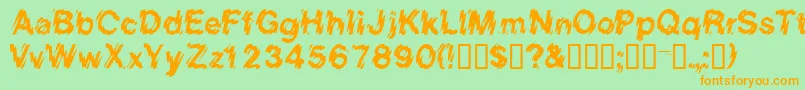 Eightcountssk Font – Orange Fonts on Green Background