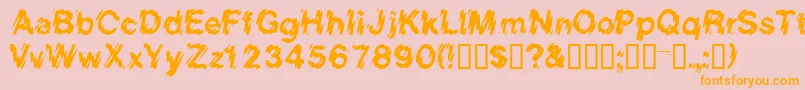 Eightcountssk Font – Orange Fonts on Pink Background