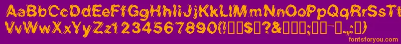 Eightcountssk Font – Orange Fonts on Purple Background