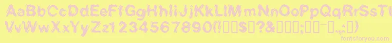 Eightcountssk Font – Pink Fonts on Yellow Background
